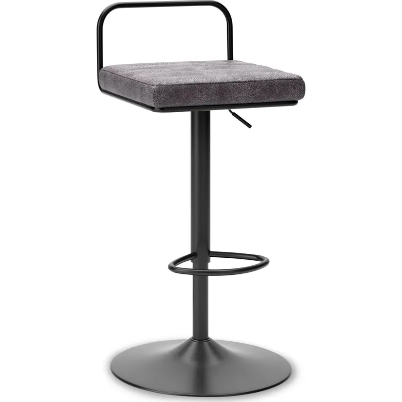 Strumford Gray-And-Black Adjustable Bar Stool (D119-230) 1