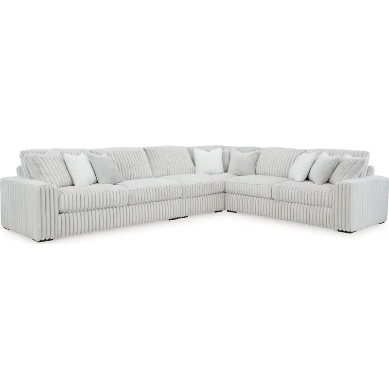 Stupendous Alloy-Finished 4-Piece L-Shaped Sectional Sofa 1
