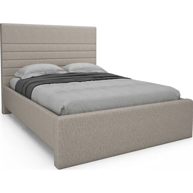 Sunset Upholstered Bed Frame – Joshua Dune Fabric, Full Size 1