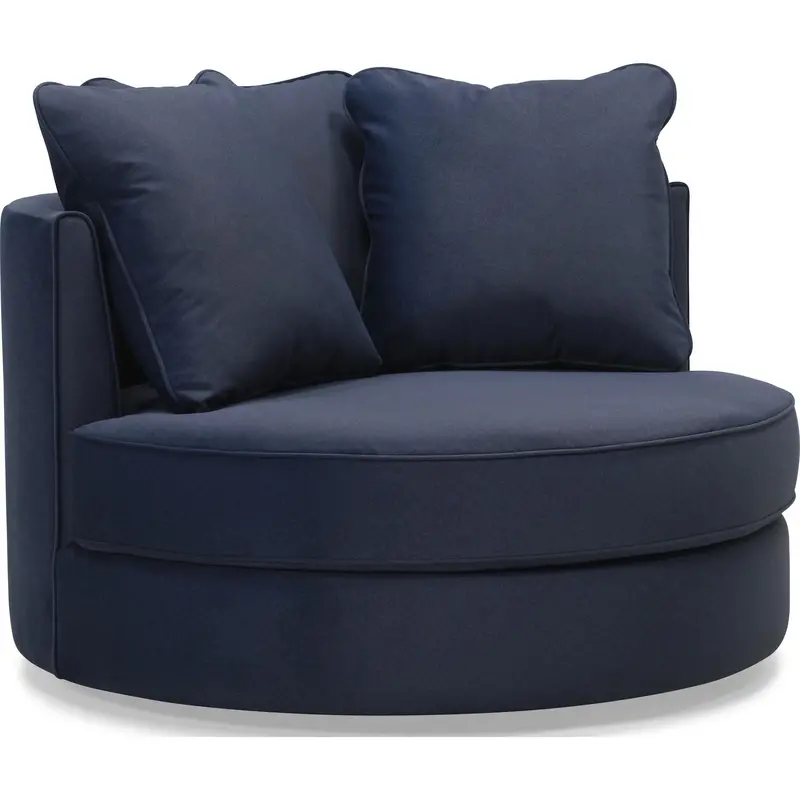 Sutton Swivel Accent Chair In Burleson Lagoon Fabric 1