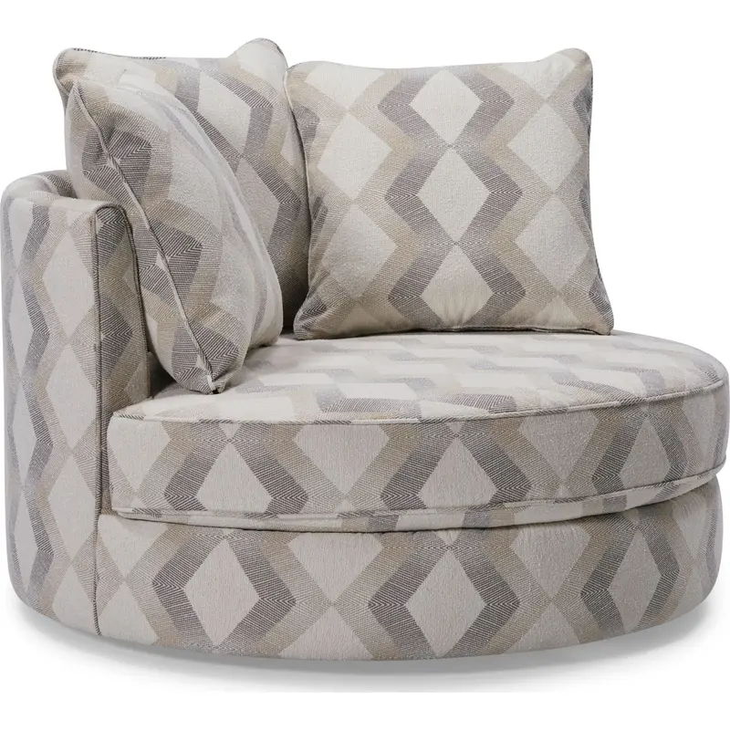 Sutton Swivel Armchair In Carmichael Neutral Upholstery 1