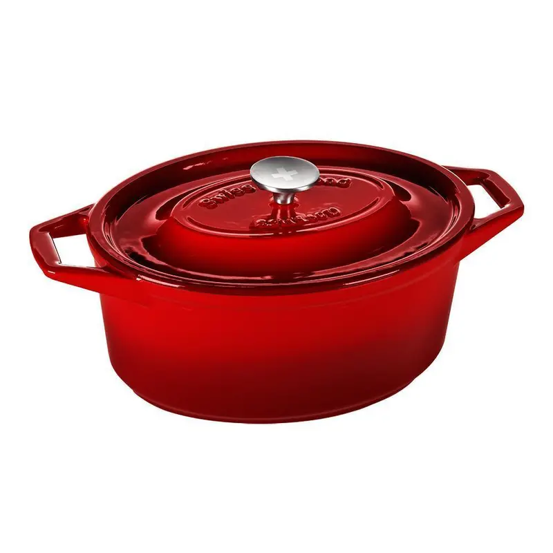 Swiss Diamond Oval Casserole – Enameled Cast Iron Cookware 1
