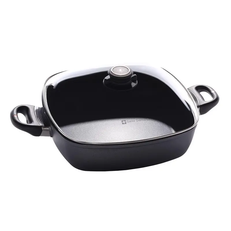 Swiss Diamond Square Casserole Dish With Lid – 5-Quart 1