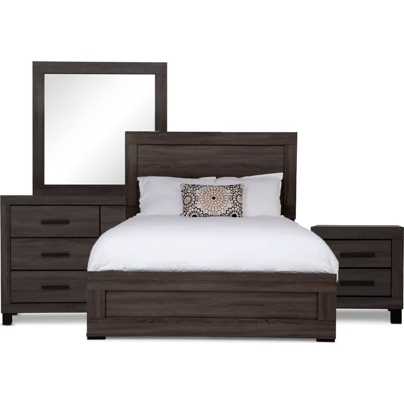 Tammy 6-Piece Full Bedroom Set – Soft Grey Modern Furniture Collection 1
