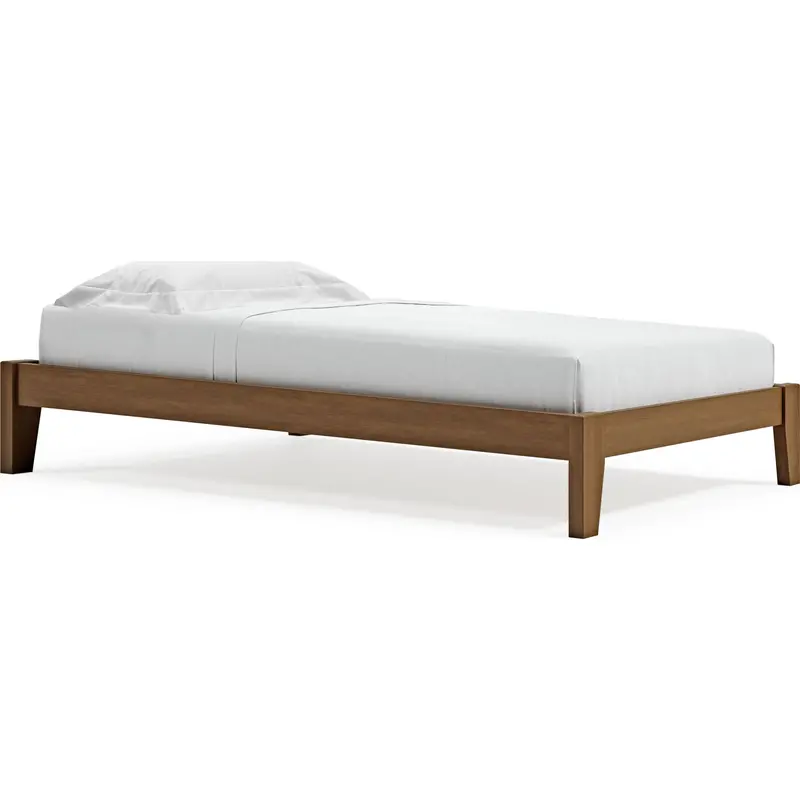 Tannally Low-Profile Platform Bed – Solid Wood Frame With Slatted Support, No Box Spring Required 1