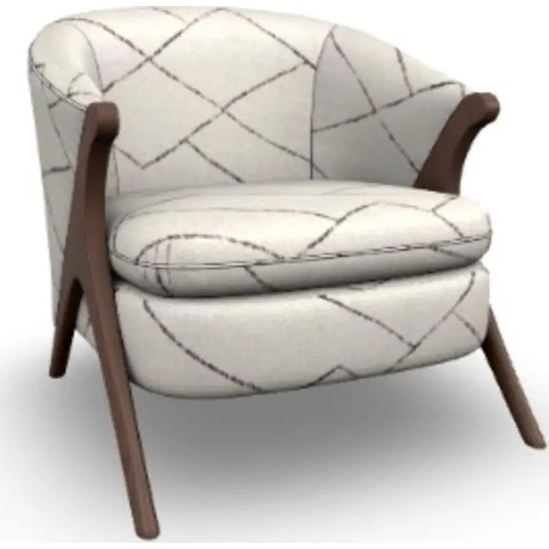 Tatiana Parchment Accent Chair – Mid-Century Inspired Upholstery 1