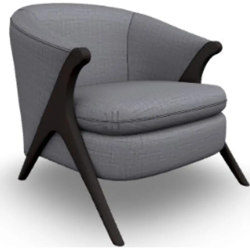 Tatiana Sleek Grey Fabric Accent Chair 1