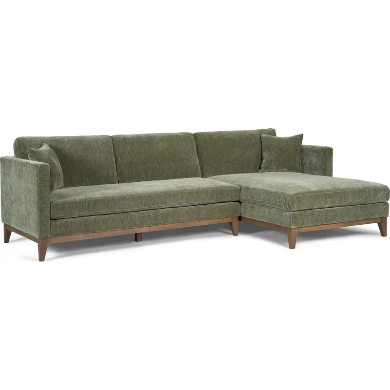 Tenth+Maple Astrid 2-Section Sofa Set – Streamlined Silhouette, Textured Fabric 1