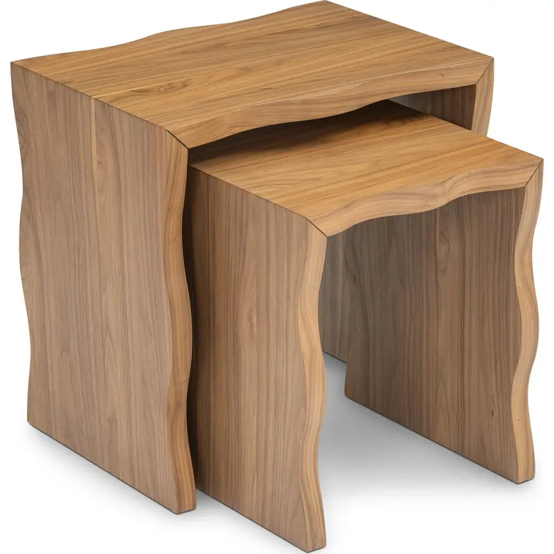 Tenth+Maple Bella Nesting Cocktail Tables – Set Of Two In Rich Brown 1