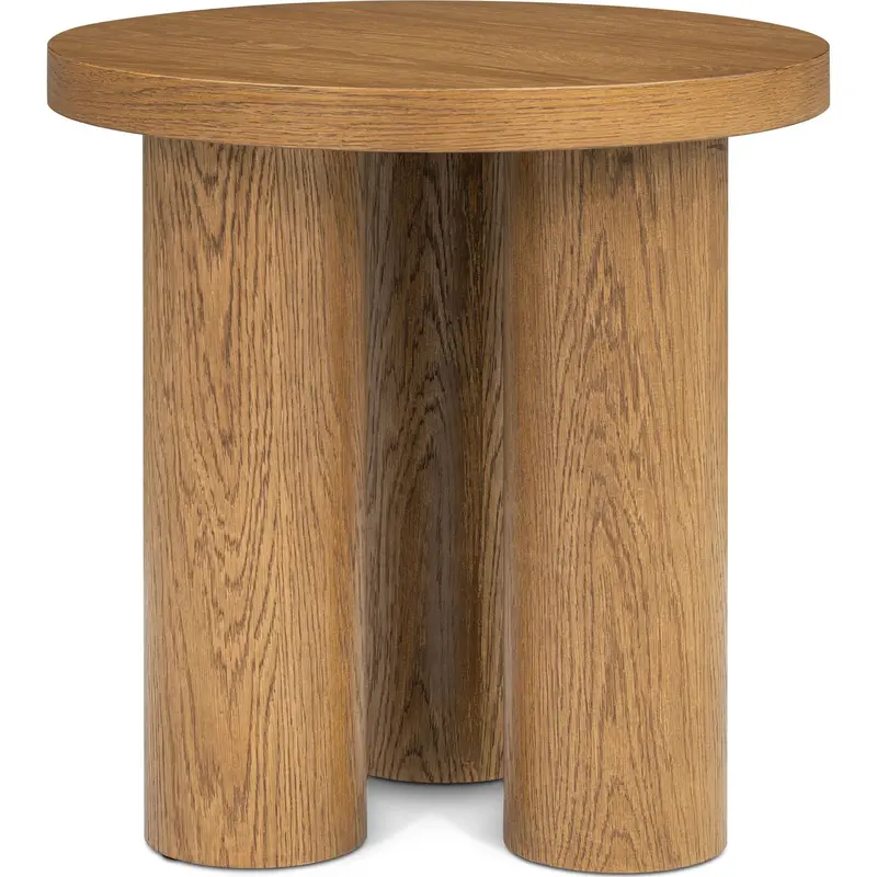 Tenth+Maple Carlotta Compact Lamp Table In Brown Wood 1