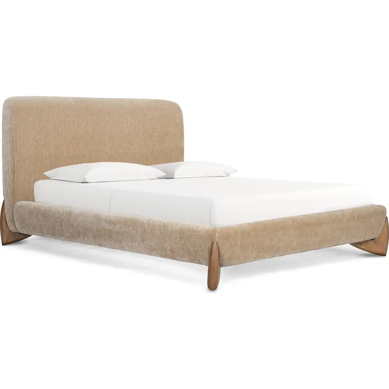 Tenth+Maple Iris Upholstered Platform Bed In Warm Camel 1
