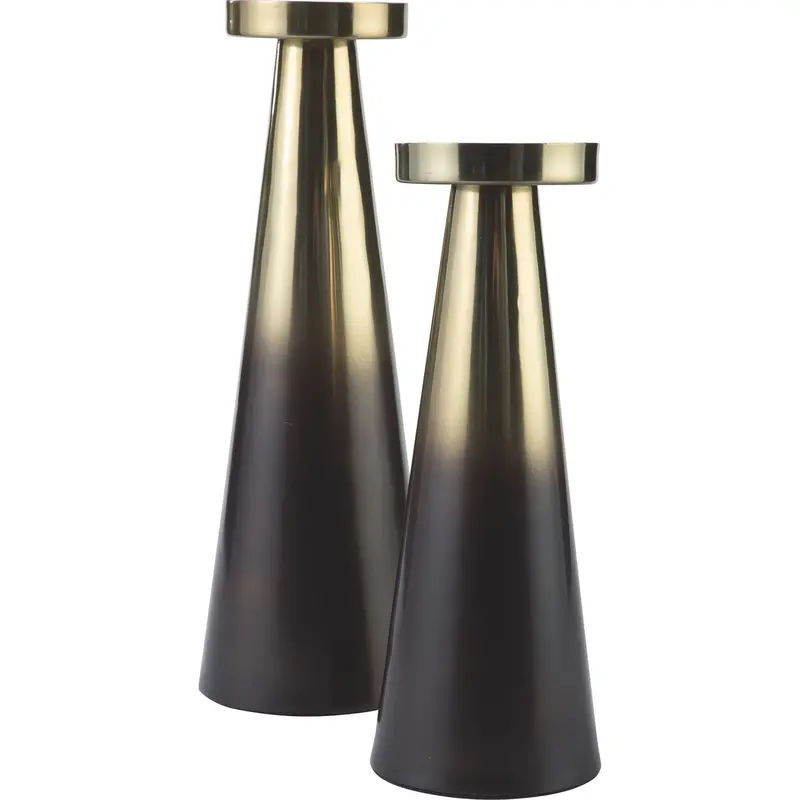 Theseus Metallic Candle Holder Set (2 Pcs) 1