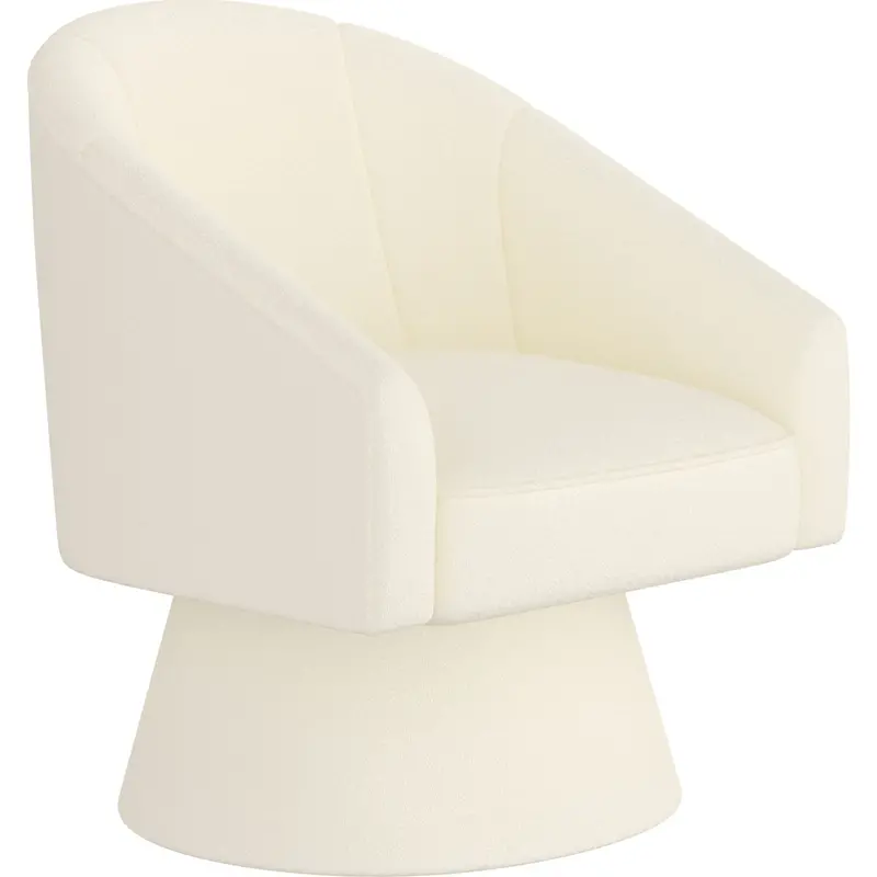 Tilsy Tufted Accent Chair In Cream Ivory Fabric 1