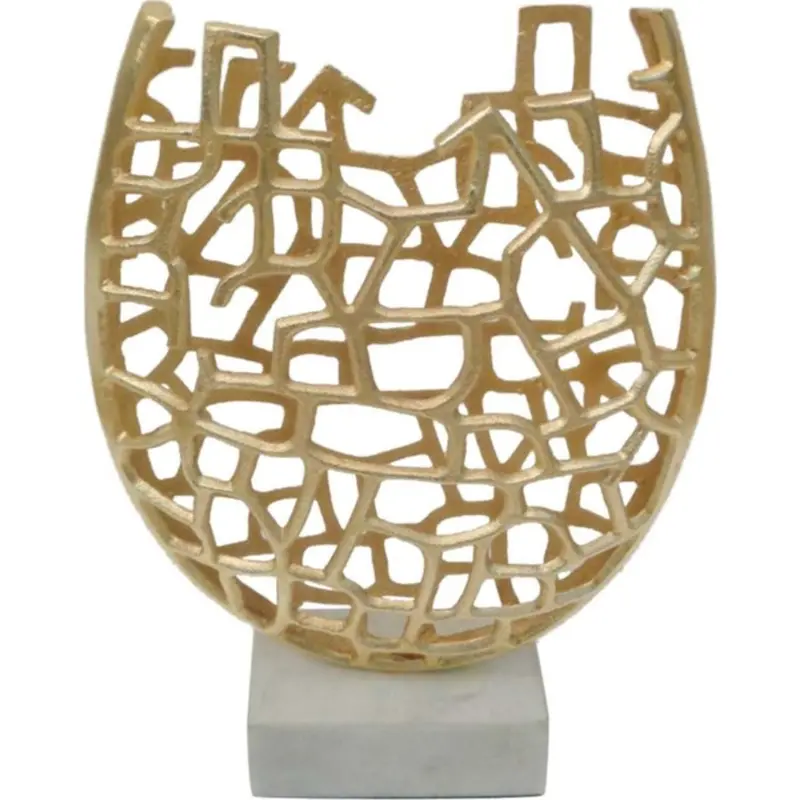 Toben Geometric Cutout Ceramic Vase – Modern Tabletop Accessory 1
