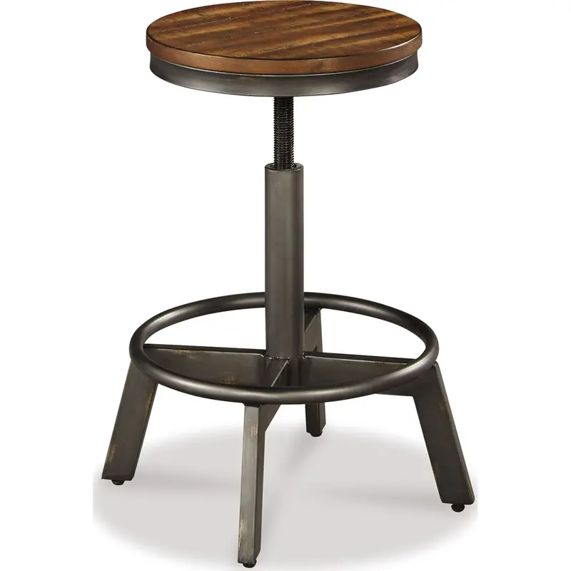 Torjin Adjustable Counter-Height Stool – Brown Leatherette (D440-024) 1