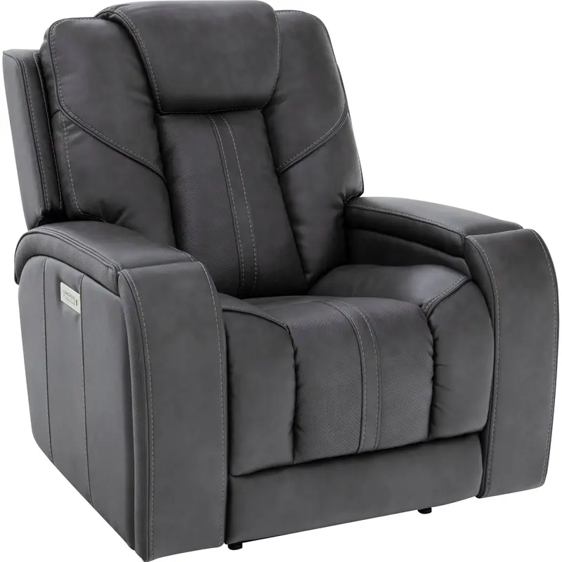 Trento Nick Grey Power Recliner – Full-Feature Seating 1