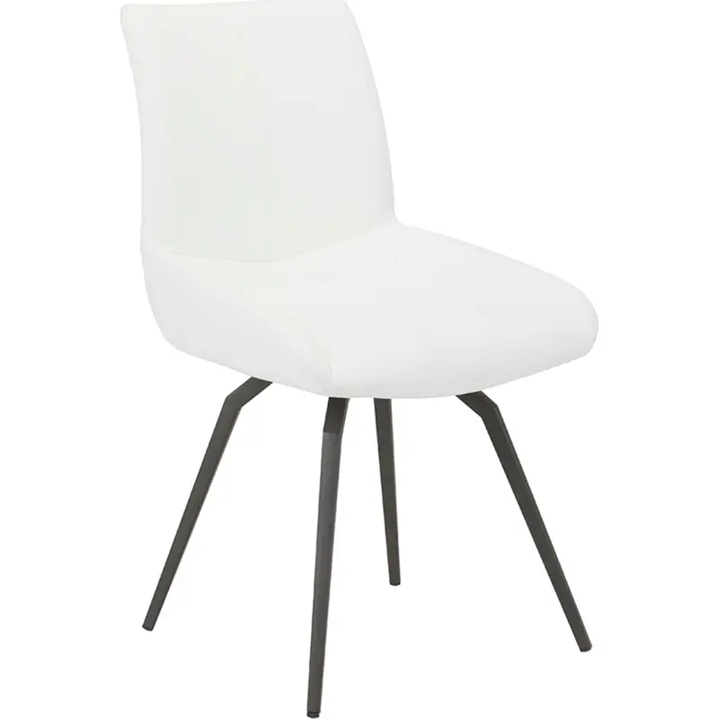 Troy Upholstered Side Chair In Pure White – Model 102202 1
