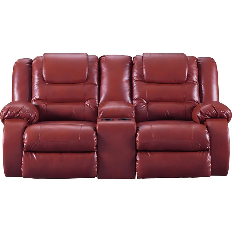 Vacherie Salsa-Tone Reclining Loveseat With Center Console 1
