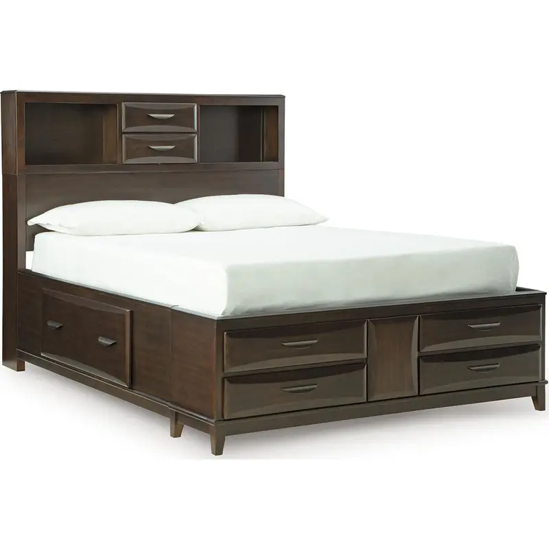 Vanmore Full-Size Storage Bed With Under-Bed Drawers – Dark Brown 1