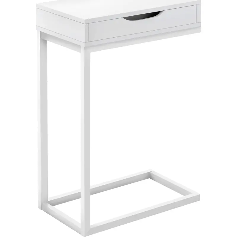 Veda Compact Accent Table In Pure White 1