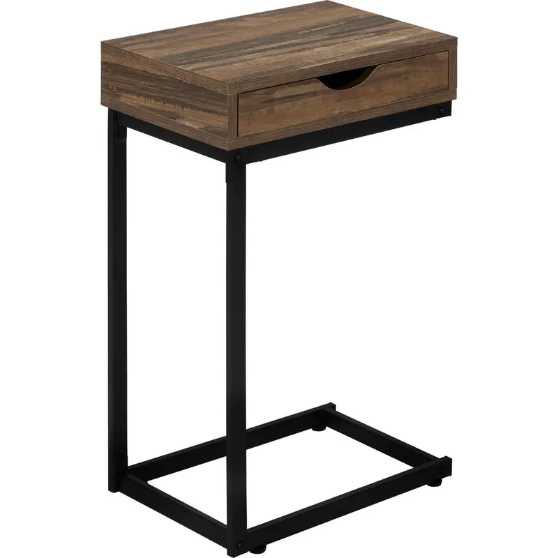 Veda Contemporary Accent Table In Warm Brown Wood Tone 1
