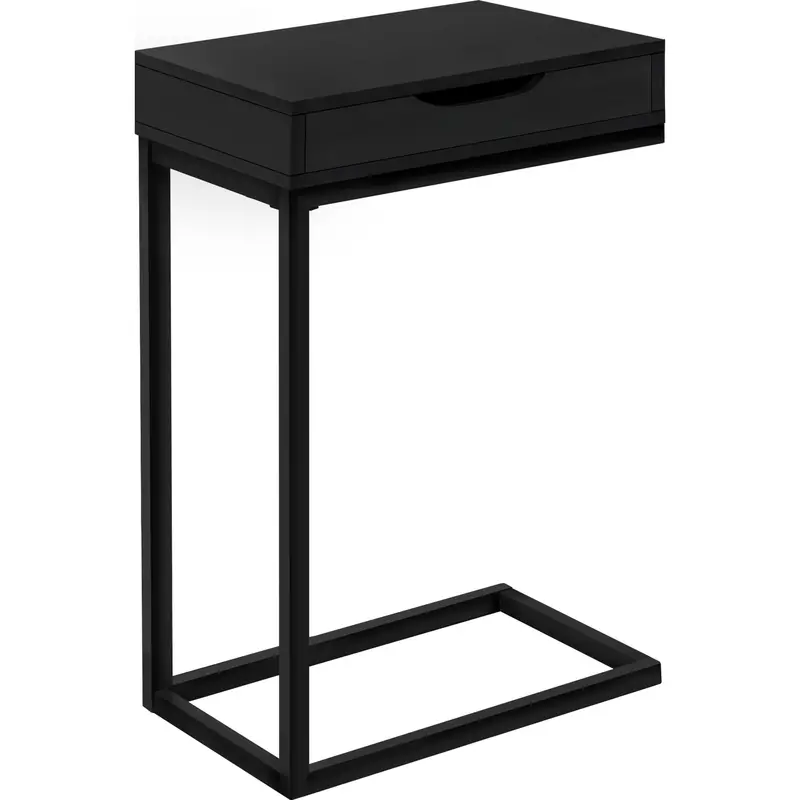 Veda Minimalist Accent Table In Matte Black 1
