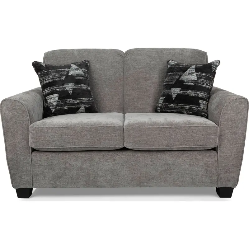 Vernon Zoom Grey Fabric Loveseat 1
