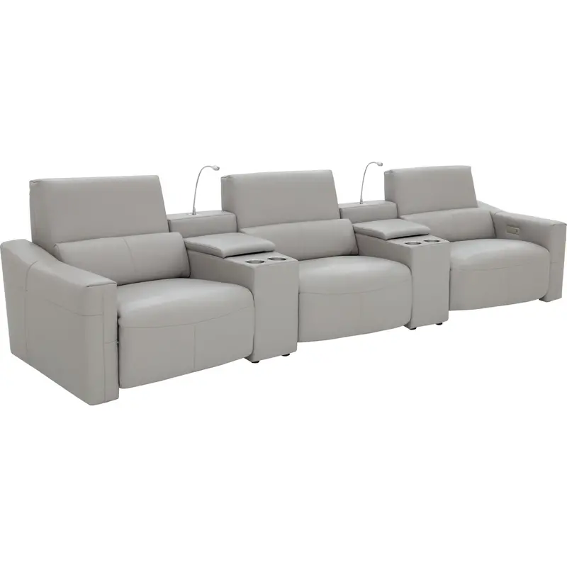Verona Modular 5-Piece Sectional Sofa In Neutral Fabric 1