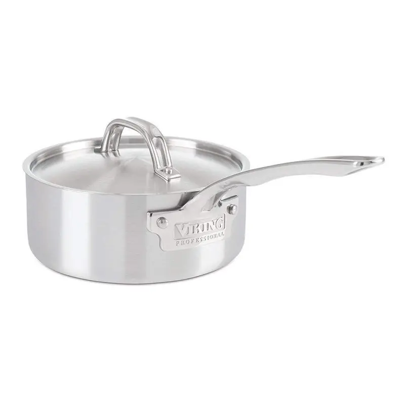 Viking Professional 5-Ply Stainless Steel Sauce Pan With Flared Rim And Lid 1