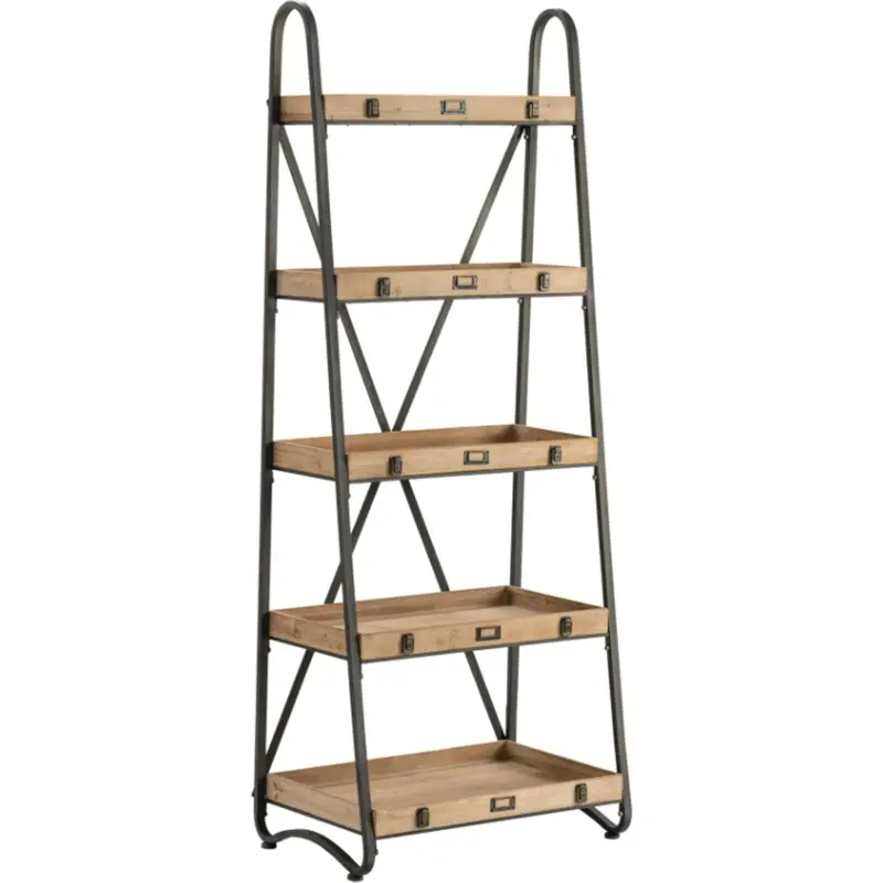 Voyager Neutral-Tone Etagere Shelf Unit 1