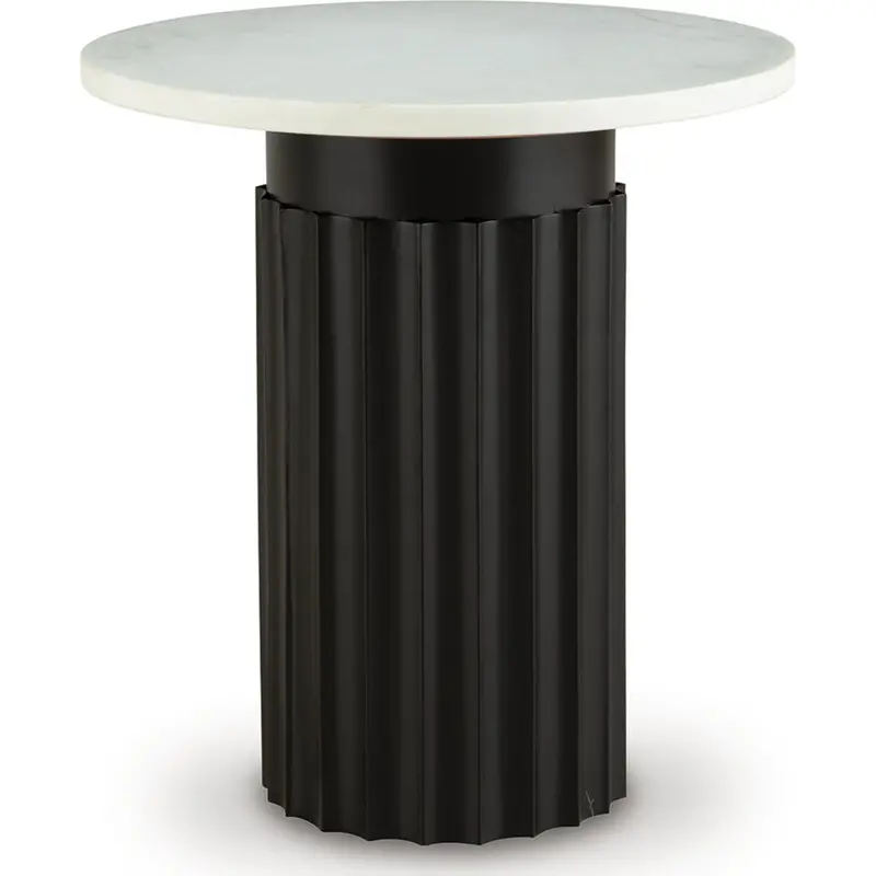 Wainstone Two-Tone Accent Table – Black And White Modern Side Table 1