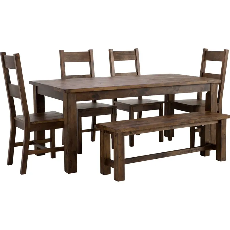 Weston 6-Piece Casual Dining Set – Classic Oak Finish 1