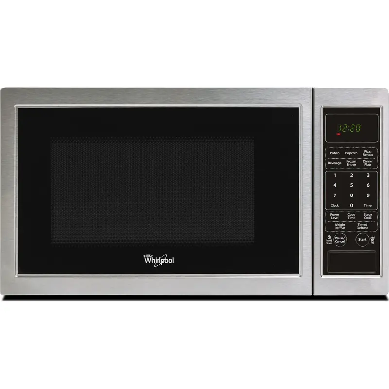 Whirlpool 0.9 Cu. Ft. Stainless Steel Countertop Microwave (Wmc11009As) 1