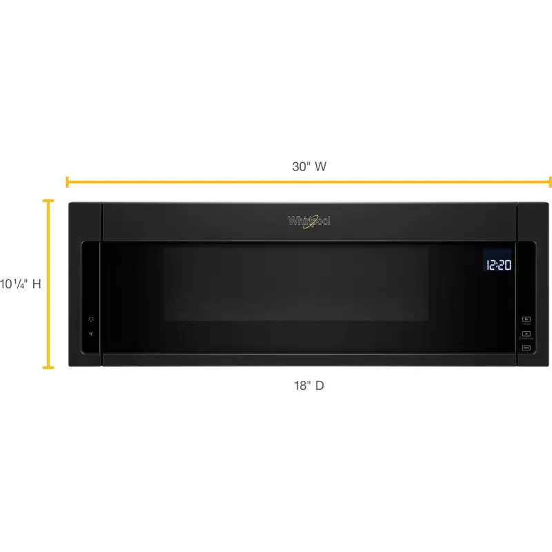 Whirlpool 1.1 Cu. Ft. Low-Profile Microwave Hood Combo – Black (Ywml75011Hb) 1