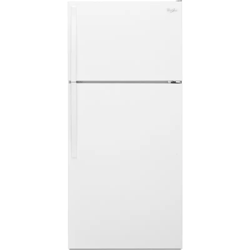 Whirlpool 14 Cu. Ft. Top-Freezer Refrigerator – 28-Inch White Model With Optional Icemaker (Wrt314Tfdw) 1