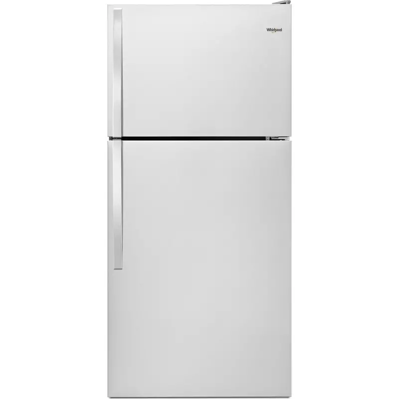 Whirlpool 14 Cu. Ft. Top-Freezer Refrigerator – 28-Inch Wide, Monochromatic Stainless Steel (Wrt134Tfdm) 1