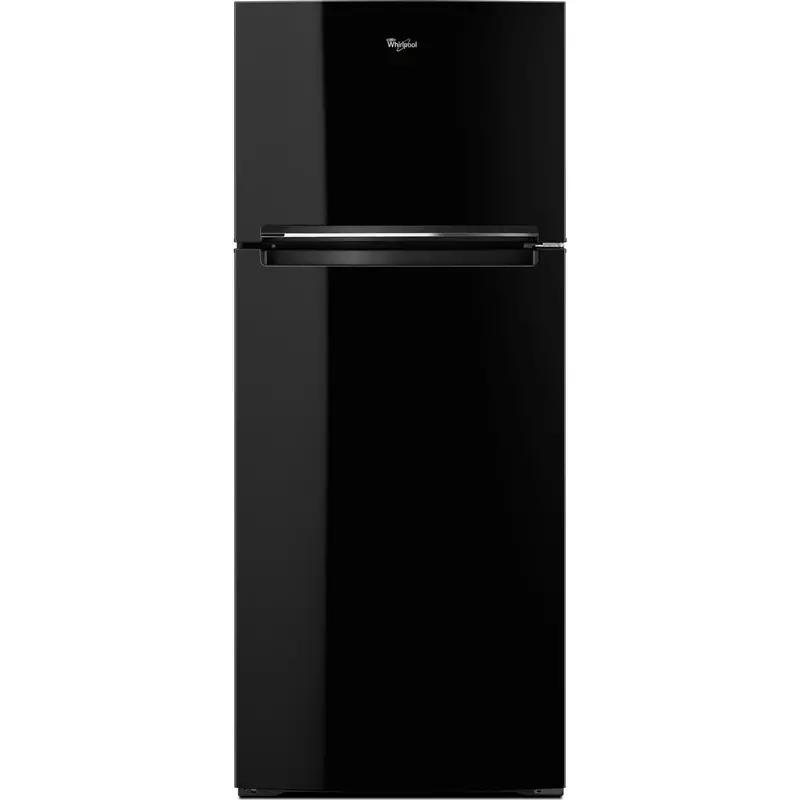 Whirlpool 18 Cu. Ft. Top-Freezer Refrigerator – 28-Inch Black Ez-Connect Icemaker-Ready Unit (Wrt518Szfb) 1