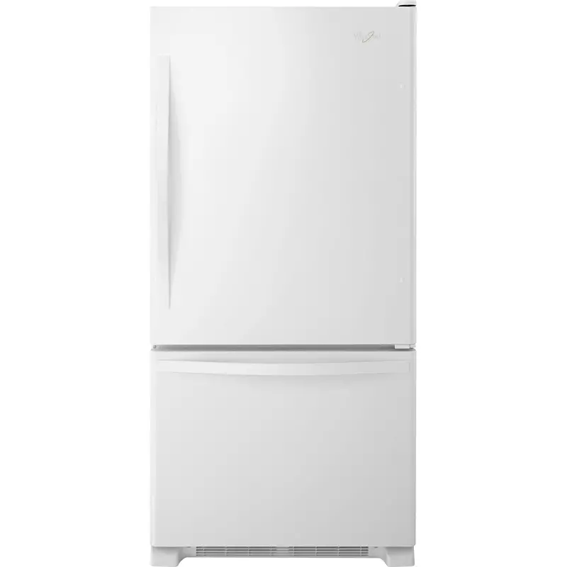 Whirlpool 19 Cu. Ft. Bottom-Freezer Refrigerator With Pull-Out Freezer Drawer – White Model Wrb329Dfbw 1