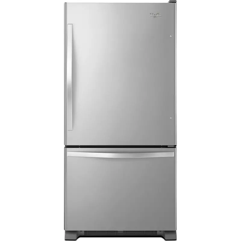Whirlpool 19 Cu. Ft. Stainless Steel Bottom-Freezer Refrigerator Featuring Slide-Out Freezer Drawer – Model Wrb329Rfbm 1