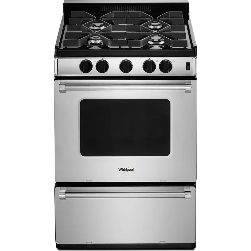 Whirlpool 24" Freestanding Gas Range – Sealed Burners, Stainless Steel (Wfg500M4Hs) 1