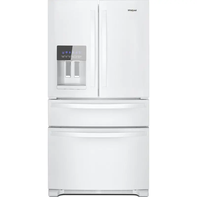 Whirlpool 25 Cu. Ft. French Door Refrigerator – Bottom-Freezer Design, 36-Inch Wide, White Finish (Wrmf3636Rw) 1