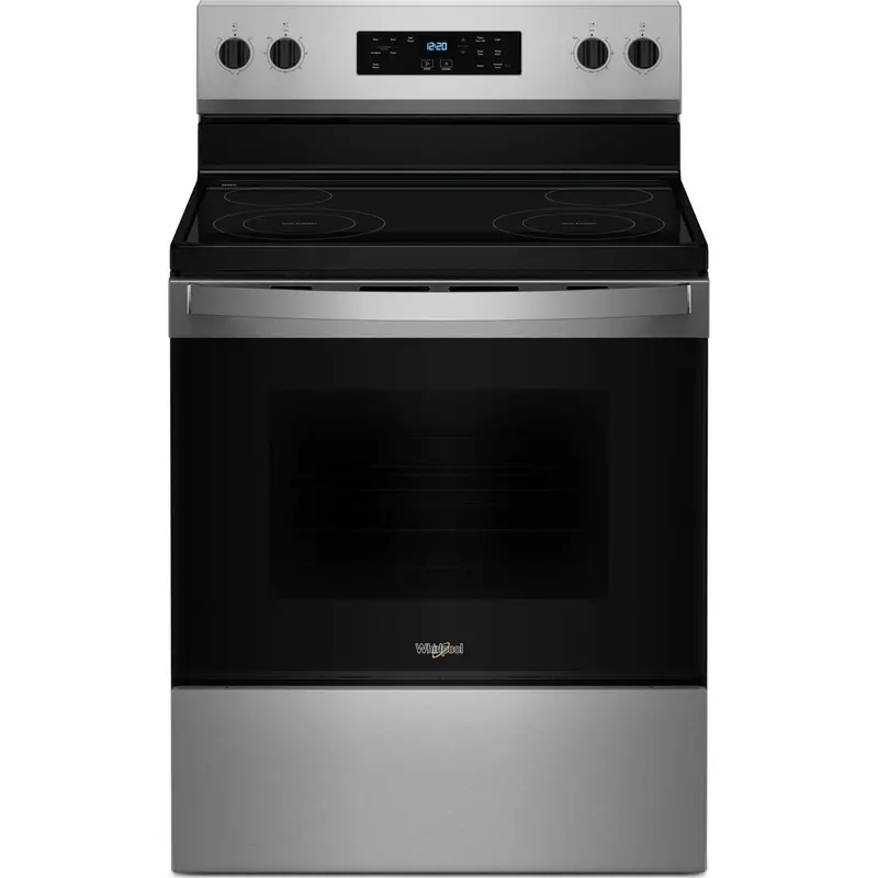 Whirlpool 30" Electric Range – 4-Burner Cooktop, Stainless Steel (Ywfes3530Rs) 1