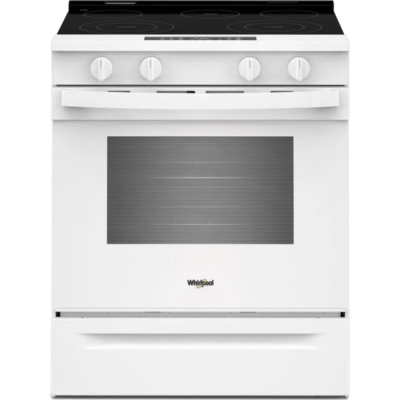 Whirlpool 30" Electric Smart Range – White, Air Cooking & Steam Clean (Ywses4530Tw) 1