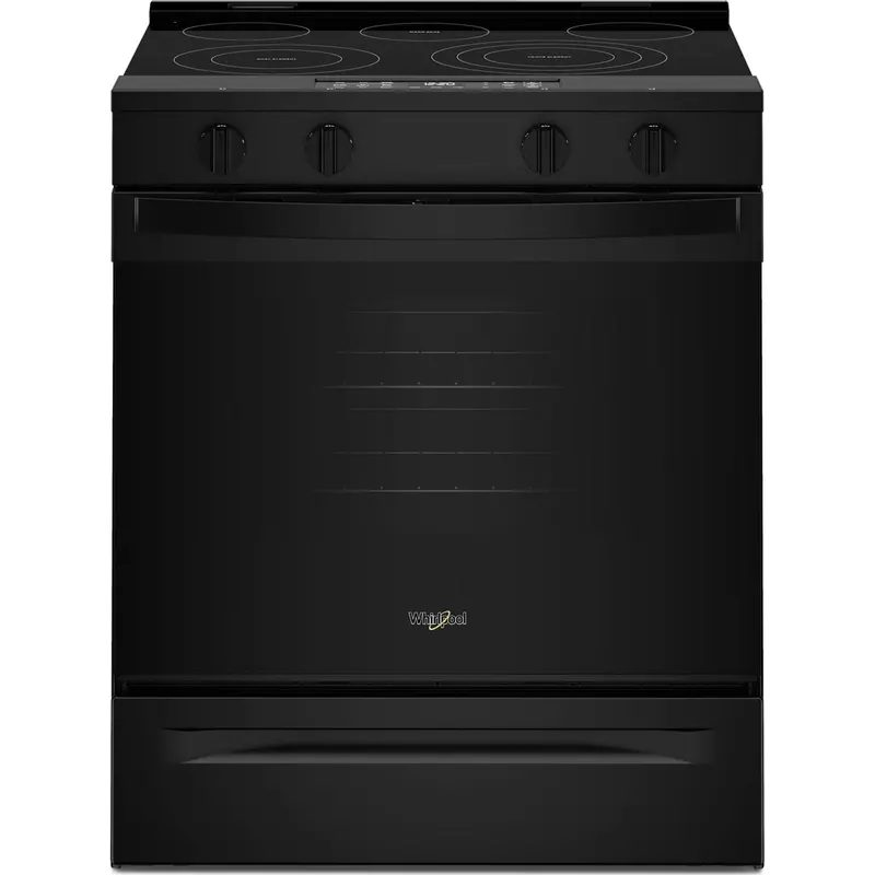 Whirlpool 30-Inch Black Electric Range With Air Cooking Technology (Ywses5030Sb) 1