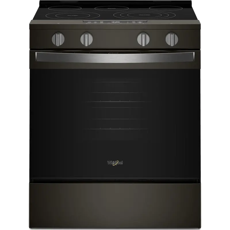 Whirlpool 30-Inch Black-On-Stainless Electric Range With Air Cooking Technology (Ywses5030Sv) 1