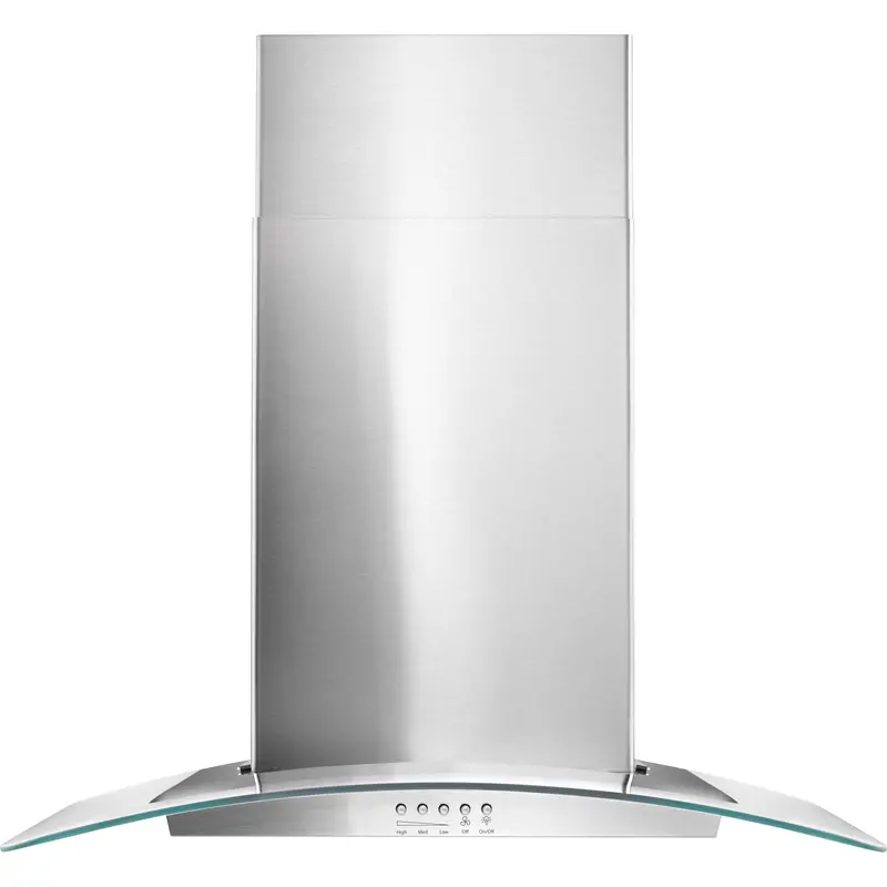 Whirlpool 30-Inch Concave Glass Range Hood – Sleek Wall-Mount Ventilation System (Wvw51Uc0Fs) 1