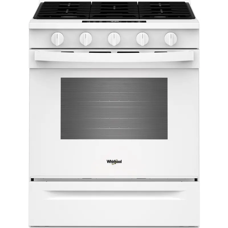 Whirlpool 30-Inch White Gas Range With Air Cooking Technology (Wsgs5030Sw) 1