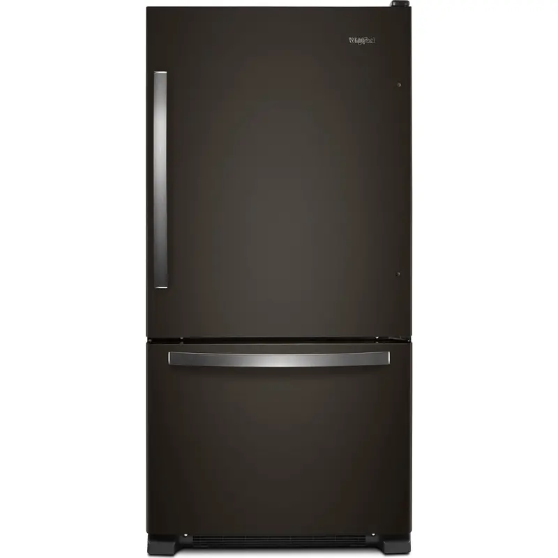 Whirlpool 33-Inch Black Stainless Bottom-Freezer Refrigerator – 22 Cu. Ft. (Wrb322Dmhv) 1