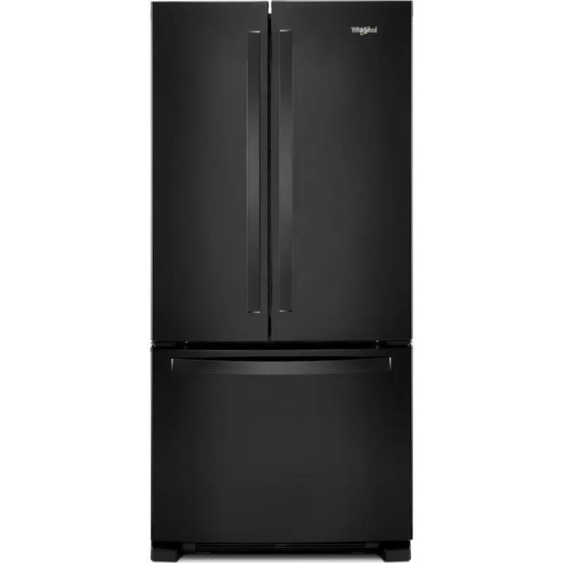 Whirlpool 33-Inch French Door Refrigerator – 22 Cu. Ft. Black Finish (Wrff5333Pb) 1