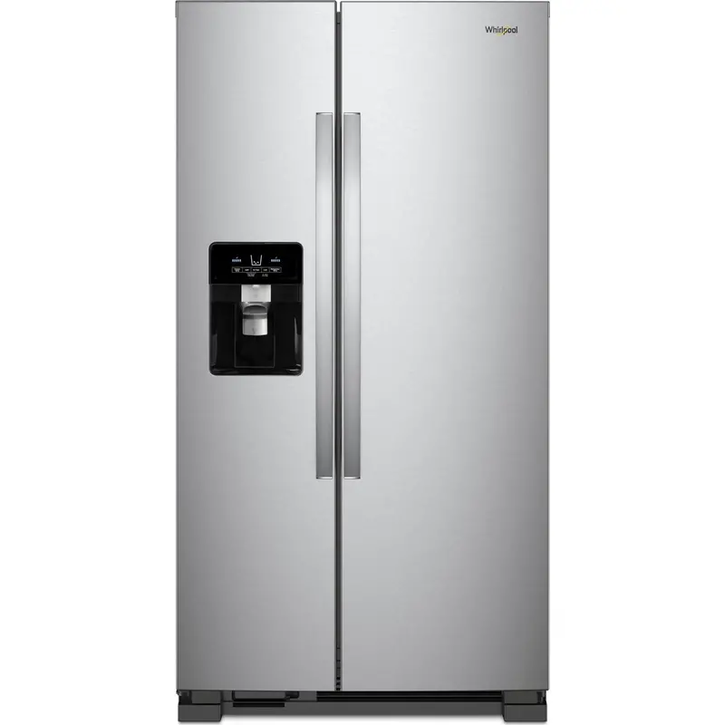 Whirlpool 33" Side-By-Side Refrigerator – 21 Cu. Ft., Fingerprint-Resistant Black (Wrs321Sdhz) 1